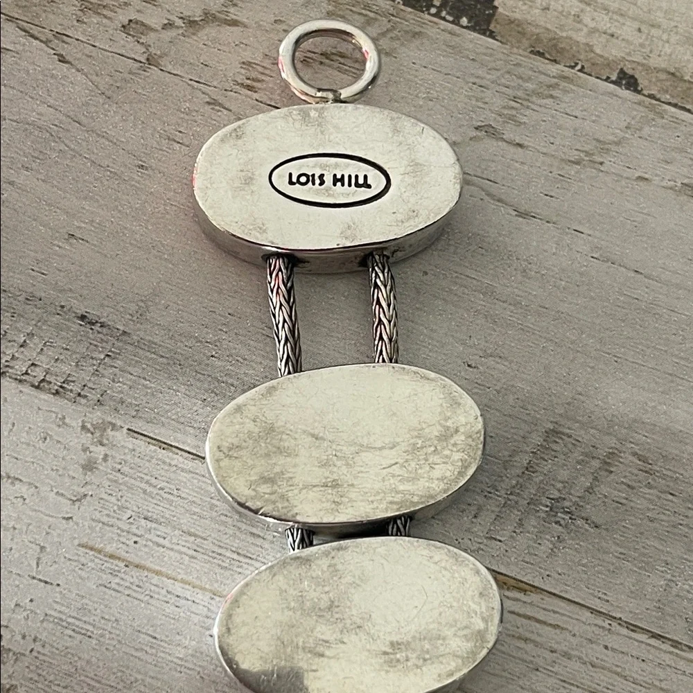 Rare Lois Hill Sterling Silver Oval Panel Statement Bracelet